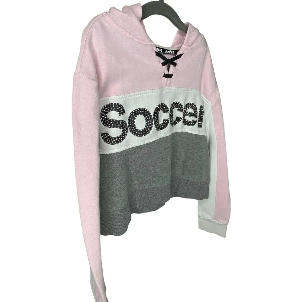 Justice Active Girls Pull Over Hoodie Size 10